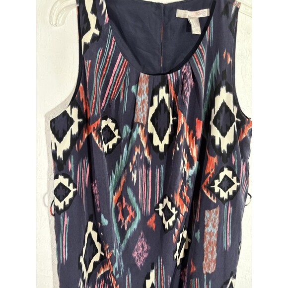LOVE 21 Womens Size Medium Black Abstract Aztec Print Sleeveless Lined Dress - Picture 5 of 8